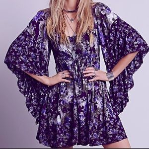 Free People's Heart of Gold Dress Purple Combo XS